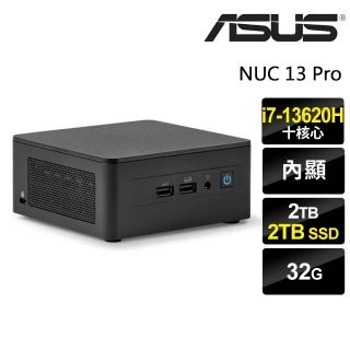【ASUS 華碩】i7 十核迷你電腦(NUC/i7-13620H/32G/2TB HDD+2TB SSD/W11P)