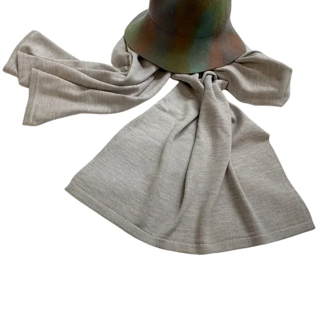 【iTa.a】交換禮物 100%美麗諾Merino羊毛針織圍巾/披肩禮盒-淺灰(天然．透氣．溫暖．防臭．環保．柔膚觸感