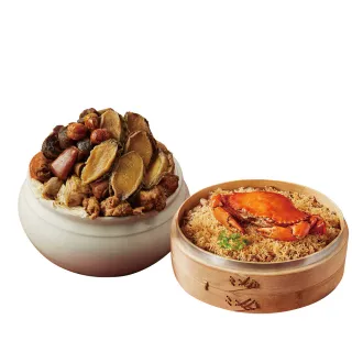 【胡同x錦霞樓】年菜2件組/紅蟳干貝米糕+頂級鮑魚烏蔘佛跳牆(年菜/賞星鮮嚴選)