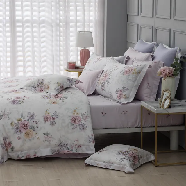 【IN-HOUSE】80支天絲棉薄被套床包組-晨曦花想(特大)