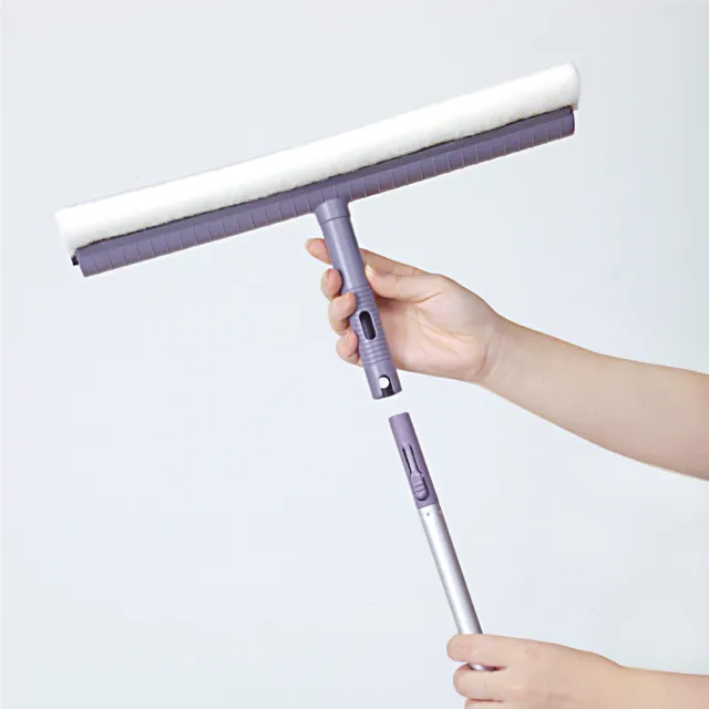 【HOME WORKING】日本TERAMOTO 伸縮鋁柄洗窗刷36CM(去汙纖維海綿/清潔省力又輕鬆)
