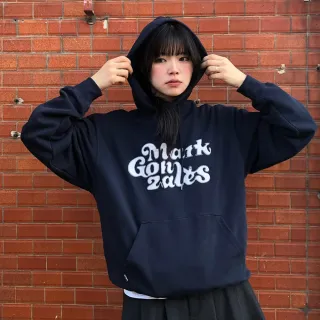 【Mark Gonzales官方旗艦】男女同款 MG LOGO 帽T-深藍色