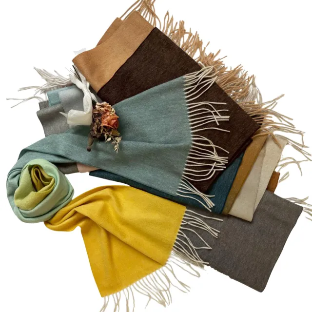 【iTa.a】交換禮物 100%Baby羊毛圍巾/披肩禮盒-漸層對比色5(天然．透氣．溫暖．防臭．環保．柔膚觸感)