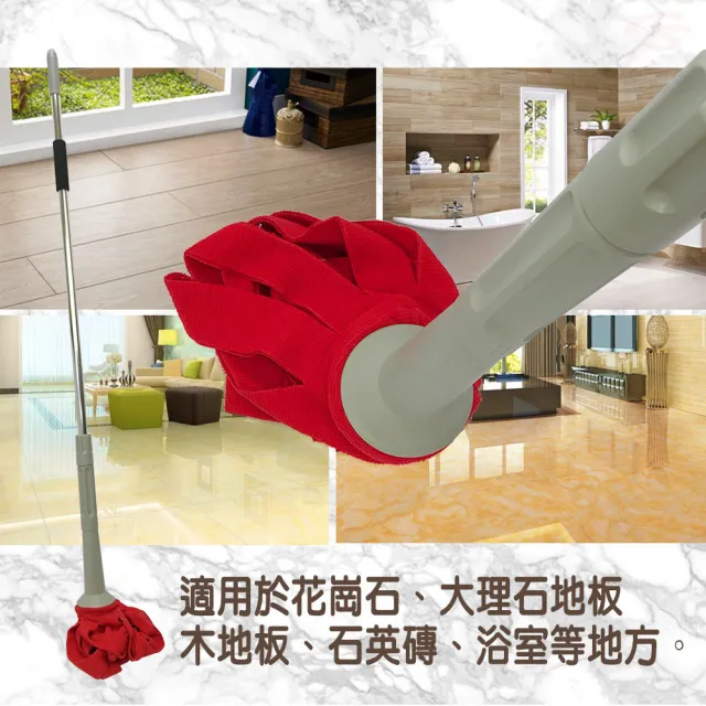 【金德恩】兩用旋轉拖把拖布-2入(拖布替換組 拖把布 拖把拖布 乾溼兩用拖把布 拖布補充包)