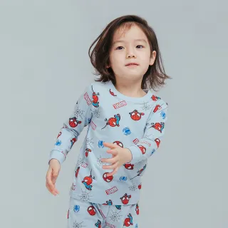 【ONEDER 旺達】漫威蜘蛛人 純棉長袖套裝 長袖睡衣 長袖家居套裝(兒童睡衣/100%棉質/正版授權)