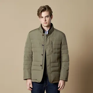 【pierre cardin 皮爾卡登】網路獨家 男款 90%高含絨毛領羽絨外套-棕色(5215704-47)