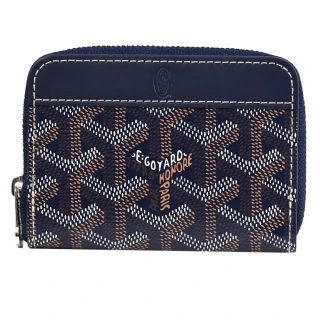【GOYARD 高雅德】Victoire 經典標誌印花信用卡證件名片零錢包(深藍)