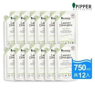 【PiPPER STANDARD】沛柏鳳梨酵素洗衣精補充包檸檬草 750mlx12(天然配方/適合敏感肌嬰幼兒童/箱購)