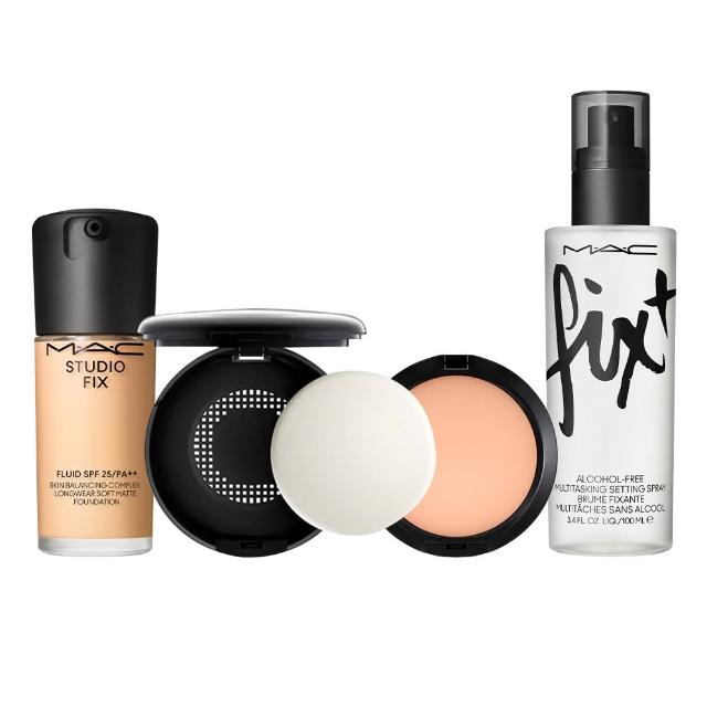 【M.A.C】你尋覓的底妝組(超持妝濾鏡粉底液SPF25/PA++ 30ml/超持妝無瑕粉餅#詐片粉底_粉餅空盒不含粉撲)