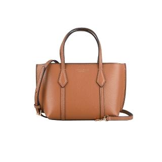 【TORY BURCH】TORY BURCH PERRY 迷你手提/斜背托特包(迷你/棕)