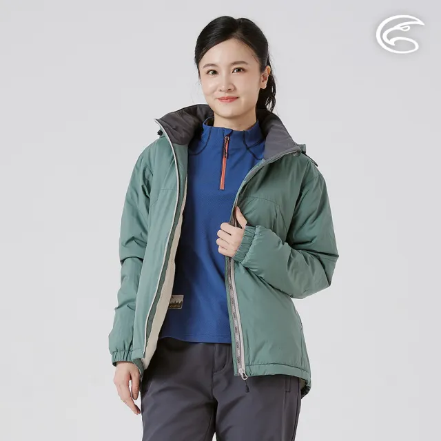 【ADISI】女超撥SORONA AURA暖膚棉保暖外套-可拆帽 AJ2521052墨青(抗風 防潑水 內裡毛網 保暖棉)