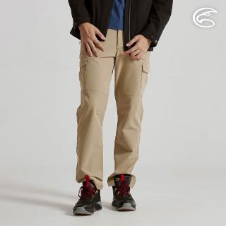 【ADISI】男彈性撥水透氣恆溫快乾機能長褲-二側口袋 AP2521046 卡其(魚鱗褲 防潑水 磨毛保暖 快乾)