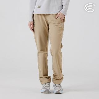 【ADISI】女彈性撥水透氣恆溫快乾機能長褲 AP2521047 卡其(魚鱗褲 防潑水 磨毛保暖 快乾)