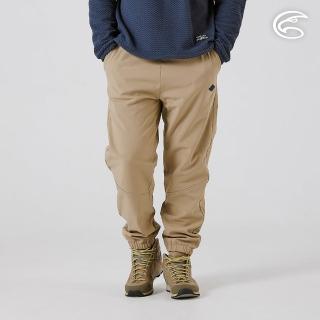 【ADISI】男Softshell透氣修身保暖束口褲 AP2521085 深卡色(刷毛 搖粒絨 防潑水 保暖長褲)