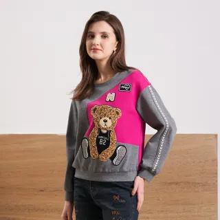 【巧玲瓏】童趣撞色泰迪刺繡上衣5333007