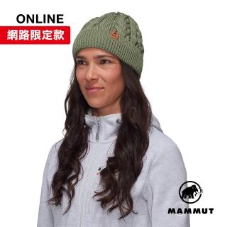 【Mammut 長毛象】Valbella Beanie 保暖針織羊毛帽 沼澤綠 #1191-01700