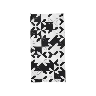 【Mammut 長毛象】Mammut Neck Gaiter Eiger 極限艾格花紋防曬快乾輕量圍脖 黑/白 #1191-01384