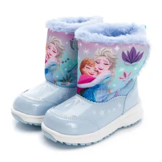 【MOONSTAR 月星】冰雪奇緣防水童靴(藍)