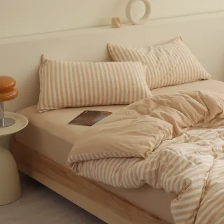 【AnD HOUSE 安庭家居】針織純棉-雙人薄被套-100%純棉(多色任選/舒適透氣)