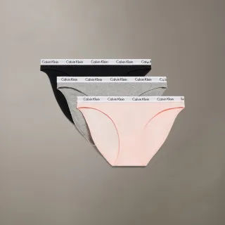 【CALVIN KLEIN】官方旗艦館CK Carousel 羅紋針織比基尼內褲 3 件套組 _拚色