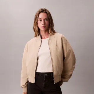 【CALVIN KLEIN】官方旗艦館CK 輕盈短版飛行員外套_棕色