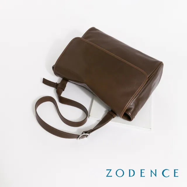【ZODENCE 佐登司】MYRA植鞣真皮極簡個性長方肩背大包(多色/新品)