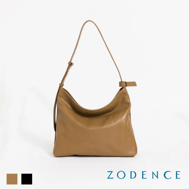 【ZODENCE 佐登司】MURIEL植鞣真皮極簡個性HOBO肩背包(多色/新品)