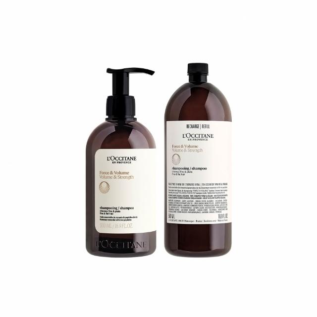 【L’Occitane 歐舒丹】官方直營 草本強韌洗髮環保組(草本強韌洗髮乳500ml+補充包500ml/★雙11★)