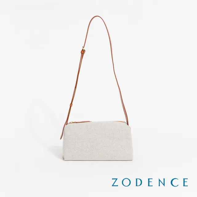 【ZODENCE 佐登司】DION德國帆布簡約斜背小包(貴族白)