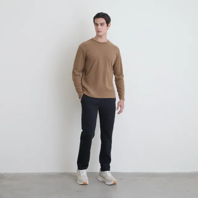 【GIORDANO 佐丹奴】男裝雙面磨毛長袖上衣 New Preppy系列(54 地球綠)