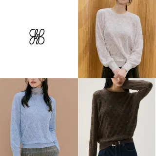 BYBRIDG:IT菱格縷織輕暖羊毛衣-包色