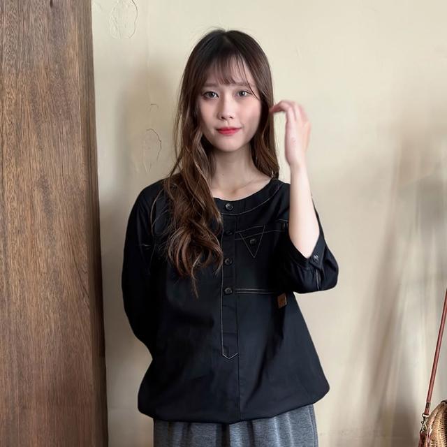 【Hana Mokuba】花木馬日系女裝圓領縫線造型設計上衣(造型上衣)