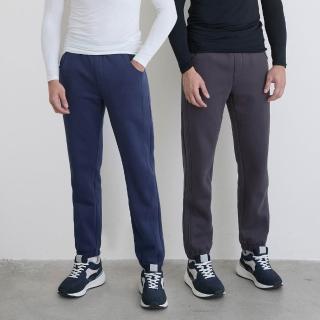 【GIORDANO 佐丹奴】男裝簡約素色內刷毛束口褲(多色任選)