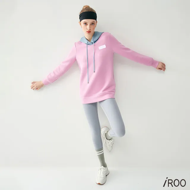 【iROO】雲朵保暖撞色連帽上衣