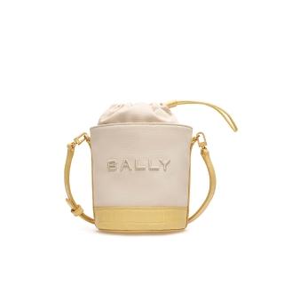 【BALLY】本季精選 BALLY BAR 亮黃帆布小型水桶 斜背包