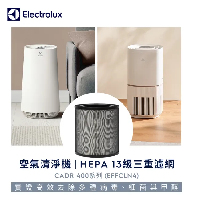 【Electrolux 伊萊克斯】FA41-403 空氣清淨機系列專用 HEPA13級三重濾網組(EFFCLN4)
