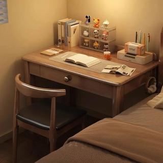 【HANACO】實木書桌 電腦桌 70公分(學習桌 小戶型寫字桌 辦公桌 工作桌帶抽屜 70*45*75CM)