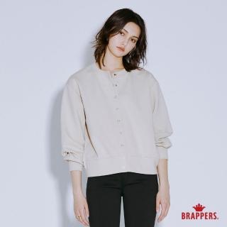 【BRAPPERS】女款 簡約壓釦圓領外套(卡其)