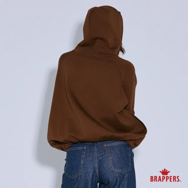 【BRAPPERS】女款 寬版連帽外套(咖啡)