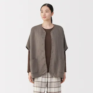 【MUJI 無印良品】女棉混刺縫斗篷(深灰/淺米/摩卡棕)