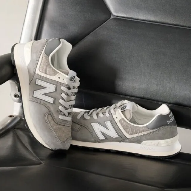 【NEW BALANCE】574系列 灰 男女款 休閒鞋 麂皮 復古(U574SNV)