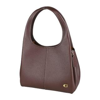 【COACH】COACH Lana皮革鋼印字LOGO小牛皮磁釦式肩背包(楓木棕)