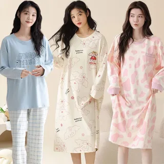 【NEW FORCE】可愛柔情長袖居家睡衣-多款可選(長袖睡衣/居家服/女睡衣/保暖睡衣/可愛睡衣)