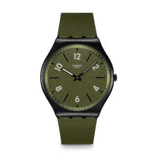 【SWATCH】HINT OF PINE 超薄手錶/金屬手錶/男錶/女錶/瑞士製造 SS07B115(42mm)
