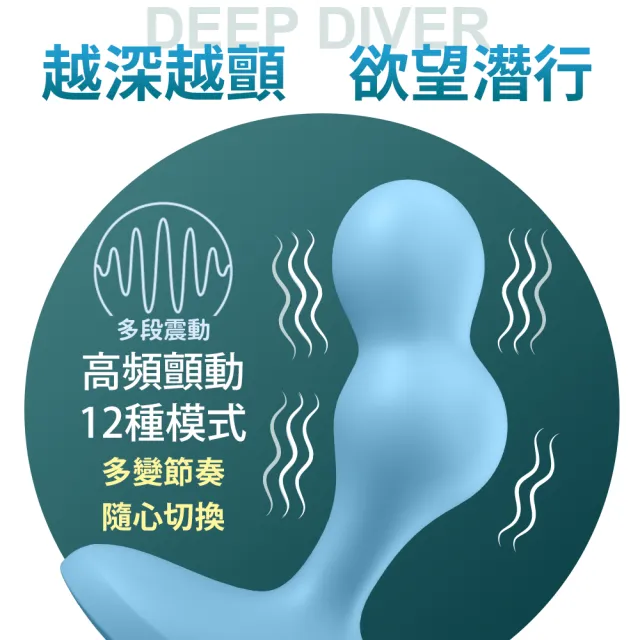 【Satisfyer】Deep Diver 深潛者 後庭前列腺拉珠棒 藍 後(情趣職人 後庭按摩器 情趣用品 前列腺按摩)