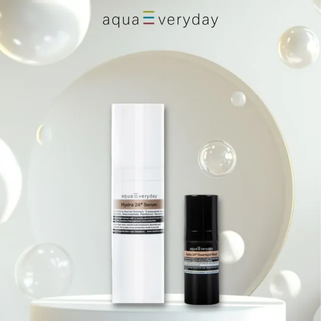 【aquaEveryday】水光24+ 植潤精華組(植潤精華50ml+全能凍膜10ml)