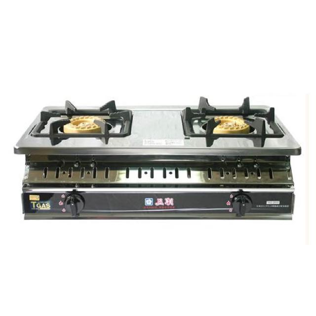 【五聯】雙銅專利焰火安全崁入爐_崁入型(WG-2633 NG1/LPG 基本安裝)