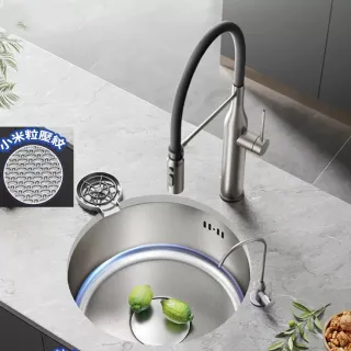 304不鏽鋼圓形水槽-320mm(小單槽 廚房洗菜盆/吧檯/茶水間)