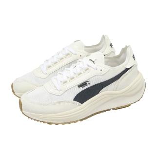 【PUMA】休閒鞋 Rider Elite 男鞋 女鞋 米白 黑 膠底 麂皮 拼接(402922-06)