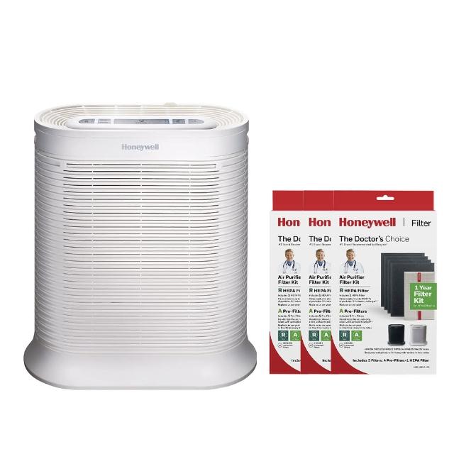 【三年份濾網組★美國Honeywell】抗敏系列空氣清淨機HPA-100APTW(適用4-8坪)